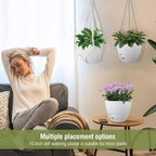 10 inch Self Watering Hanging Planters, 2 Pack Hanging Baskets - Image 6