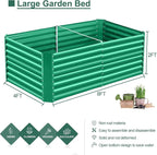 Land Guard 6×3×2 ft Galvanized Metal Raised Garden Bed, 2FT Deep Root Elevated - Image 2