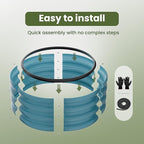 ZXZYHFTY Round Galvanized Raised Garden Bed kit, Round Large Metal Raised - Image 5
