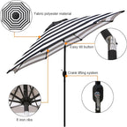 Blissun 9' Outdoor Patio Umbrella, Outdoor Table Umbrella, Yard Umbrella - Image 2