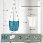 QCQHDU Self Watering Hanging Pots, 2 Pack 7.2 Inch Hanging Planters - Image 3