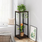 Plant Stand Indoor Corner Tall 2 Tier Metal Modern Flower Storage Plant Shelf - Image 4