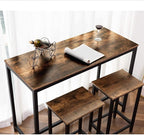 HOOBRO Bar Table and Chairs Set, 47.2” Rectangular Pub Table - Image 6