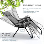 Nestl Zero Gravity Chairs Set of 6, Patio Lounge Chair Outdoor - Image 4