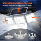 WdtPro Motion Sensor Outdoor Lights 3 Pack, 3500LM Bright Solar Lights Outdoor - Image 3