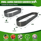 A ANLEOLIFE 5-Pack 6X2X1.5ft & 12X3X1.5ft Deep Root Galvanized Raised Garden - Image 2