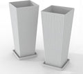 Tall Planters for Outdoor Plants Set of 2, 23.6" Large Taper Flower Plant Pots by Unknown