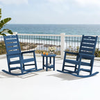 SERWALL Oversized Outdoor Rocking Chair, HDPE Patio Rocking Chair - Image 10