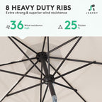 JEAREY 9FT Outdoor Patio Umbrella Market Umbrella - Image 4
