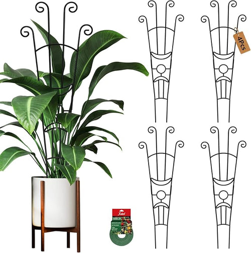 32.6in Plant Trellis for Climbing Plants Indoor, Expandable Large Metal Trellis by Xeeol