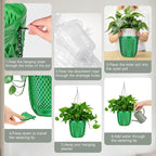 QCQHDU Self Watering Hanging Pots, 2 Pack 7.2 Inch Hanging Planters - Image 6