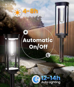 Solar Pathway Lights Outdoor Powered Waterproof 8 Pack Upgraded Solar Walkway - Image 6