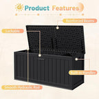 Patiowell 240 Gallon Large Outdoor Storage Box, Waterproof Deck Box - Image 4