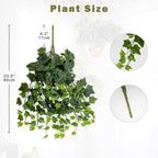 Hollyone 2pcs Artificial Hanging Plants 24" Fake Ivy Vine Faux Ivy Leaves - Image 2