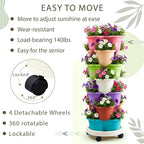 Umigy 2 Set Multicolor 7 Tier Stackable Vertical Planters - Image 6