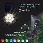 Solar Spot Lights Outdoor Color Changing, 8 Lighting Modes 2-in-1 Solar Lights - Image 3