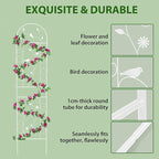 Metal Garden Trellis for Climbing Plants, 86.5" x 19.7" Metal Plant Trellis - Image 5