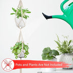 USLAI Macrame Plant Hanger Indoor Outdoor, Fits 4 to 8 Inch Pots, Strong - Image 7