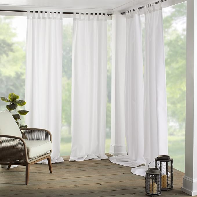 Elrene Home Fashions Matine Weatherproof Tab-Top Indoor/Outdoor Solid Color by ElreneHomeFashions