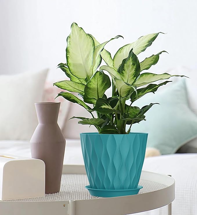 7 Inch Plant Pots 5 Pack, Flower Planters - Image 4