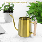 Watering Can Indoor Plants, 35 oz/1000 ml Metal Stainless Steel Watering Can Pot - Image 8