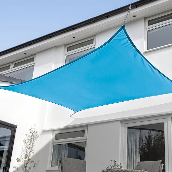 KANAGAWA 10'X22' Turquoise Mix Custom Size Sun Shade Sail Rectangle UV Block by KANAGAWA
