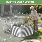 4 Pack 2x2FT Corrugated Galvanized Steel Raised Garden Bed Outdoor, Metal Above - Image 5