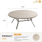 VICLLAX Round Patio Table with Adjustable Umbrella Hole - Image 3