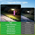 intelamp Solar Spot Lights Outdoor Waterproof, 4000mAh RGB LED Landscape Lights - Image 2