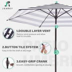 JEAREY 7.5FT Patio Umbrella Outdoor Market Umbrella - Image 3