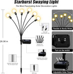 Solar Garden Lights Outdoor, 10 Pack 60LED Waterproof Solar Powered Lights - Image 4