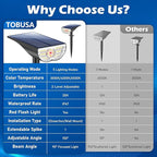 TOBUSA Solar Spot Lights Outdoor 5 Modes, 44LEDs Bright Landscape Spotlights - Image 3