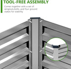 2PCS 10x3x1ft Galvanized Raised Garden Bed Kit, Galvanized Planter Raised - Image 4