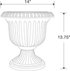 Southern Patio 2 Pack Utopian Urn Planter, Large 14 Inch Outdoor Pot, - Image 9