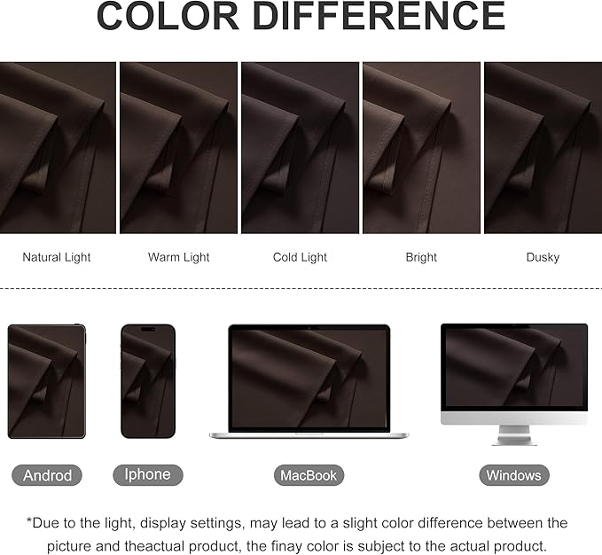 RYB HOME Porch Curtains Outdoor Blackout 100% Privacy Waterproof Curtain - Image 7
