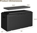 JUMMICO 100 Gallon Resin Deck Box - Image 3