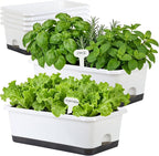 Window Box Planter 6 Pcs, 18 Inches Rectangle Flower Pots - Image 2