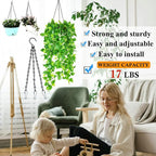YINGFENG 236 Inch Black Metal Hanging Chains and Hanging Basket Hooks Set - Image 5