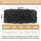 6lb Black Rocks for Planters- 1/4" - Image 5