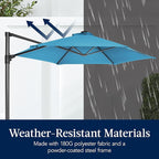 Best Choice Products 10ft Solar LED Offset Cantilever Hanging Market Patio - Image 6
