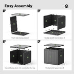 NEWBULIG 31 Gallon Deck Box, Weatherproof Resin Lockable Outdoor Storage - Image 7