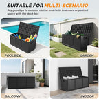 VINGLI 75 Gallon Collapsible Outdoor Storage Box, Simple-to-assemble Plastic - Image 7