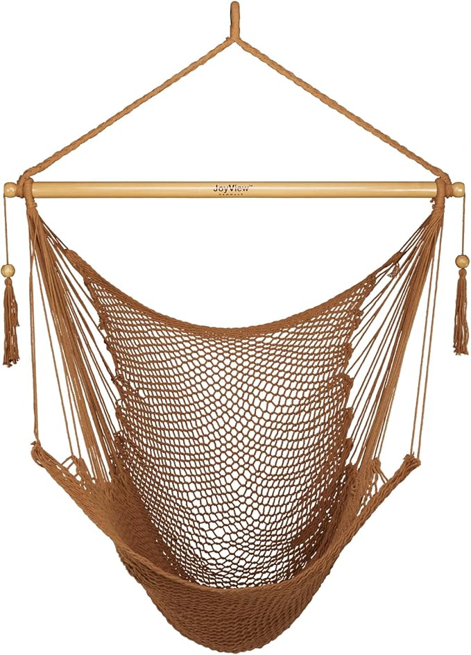 JoyView Hammock Chair with Spreader Bar Caribbean Hammock Swing Chair 300 LBS by JoyView