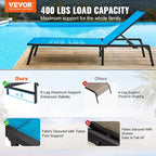 VEVOR Chaise Lounge Chairs Outdoor, Aluminum Patio Lounge Chairs - Image 4