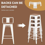 Yongchuang 24 inch Barstools Set of 2 Counter Height Bar Stools Farmhouse - Image 6