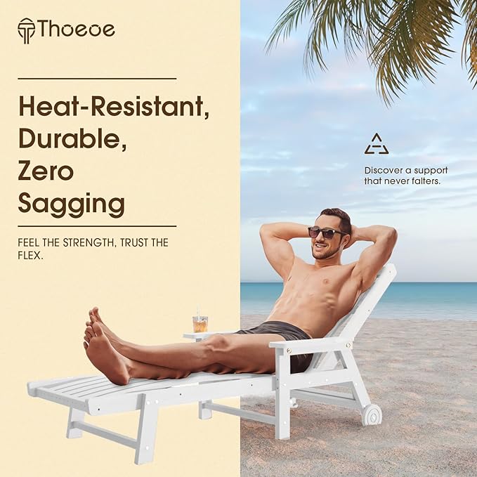 Patio Chaise Lounge Chair, Oversized Lounge Chair Outdoor - Image 4