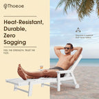 Patio Chaise Lounge Chair Set of 4, Oversized Lounge Chair Outdoor - Image 4