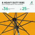 JEAREY 9FT Outdoor Patio Umbrella Market Umbrella - Image 4