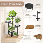 iDavosic.ly 4 Tier Plant Stand Indoor, Tiered Corner Flower Holder Shelf Outdoor - Image 3