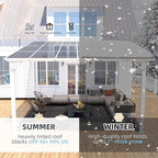 AECOJOY 12' x 12' White Gazebo Outdoor Pergola - Image 2